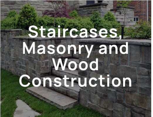 staircases, masonry and wood