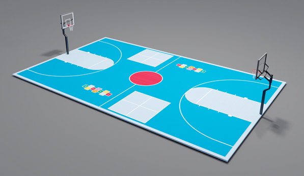 basketball, hopscotch,4-square, versacourt