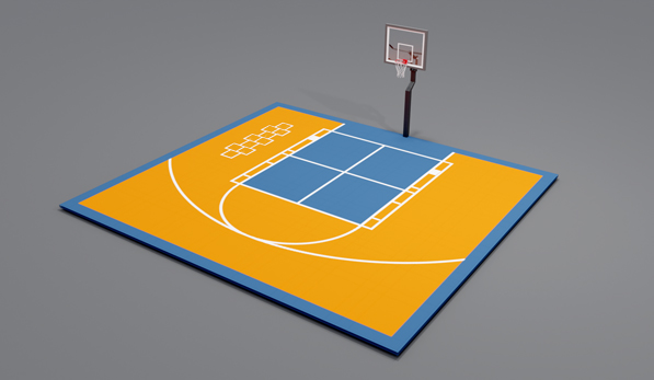 small court, basketball, 4-square